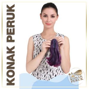 Kızıl Renk Fiber Sentetik Tokalı Postiş